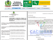 Tablet Screenshot of cacimbas.pb.gov.br