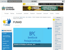 Tablet Screenshot of funad.pb.gov.br