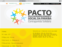 Tablet Screenshot of pacto.pb.gov.br