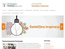 Tablet Screenshot of festiwal.pb.edu.pl