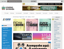 Tablet Screenshot of espep.pb.gov.br