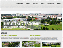 Tablet Screenshot of fundacja.pb.edu.pl