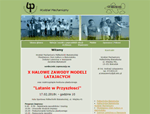 Tablet Screenshot of modele.pb.edu.pl